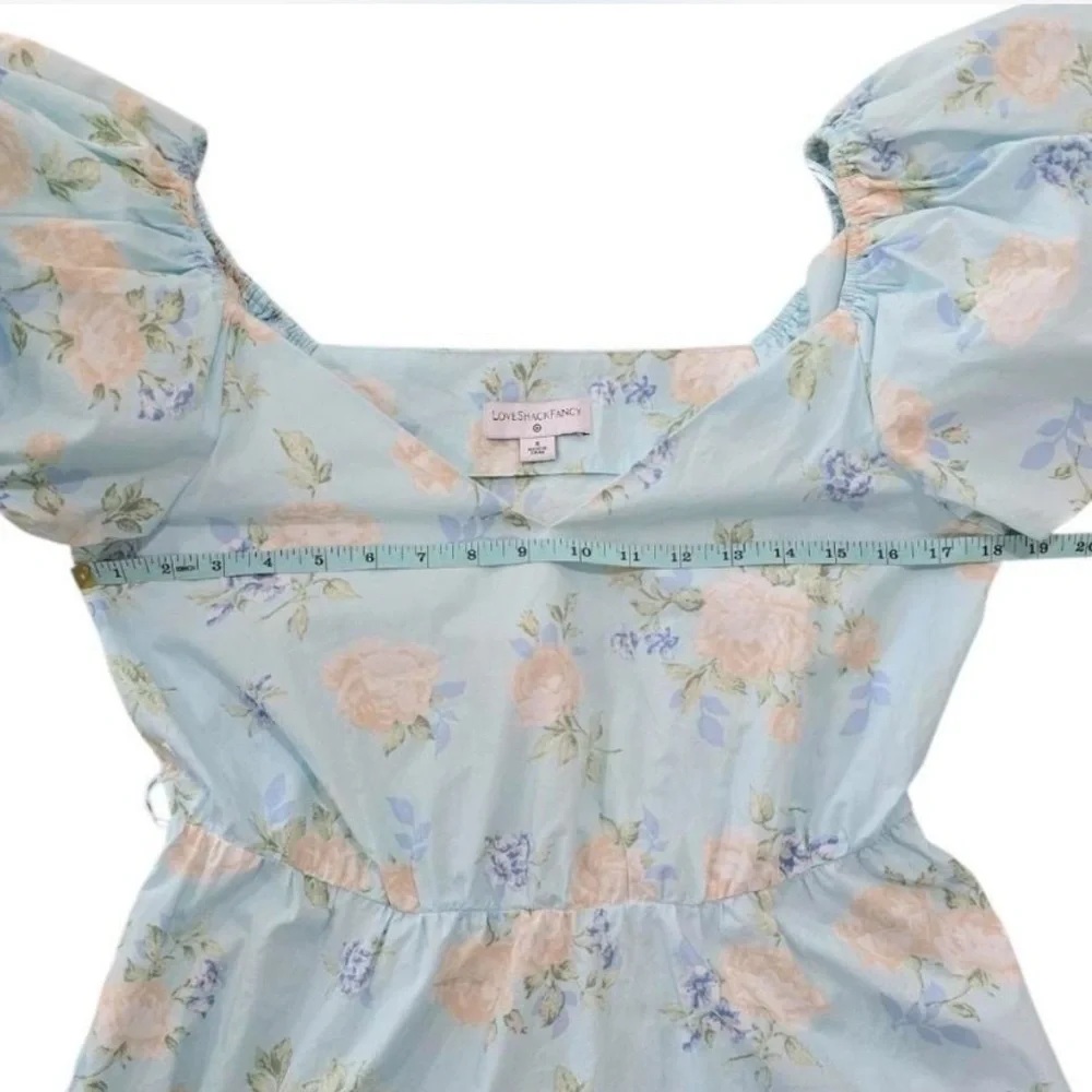Love shack fancy puff sleeve floral maxi  dress - Picture 8 of 8